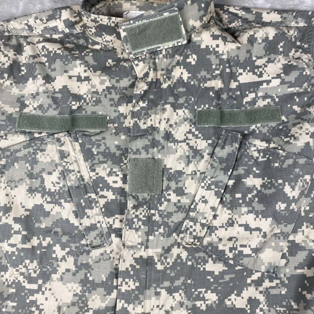 US Army ACU Combat Uniform Coat Mens Large Regular Digital Camo Jacket Ripstop